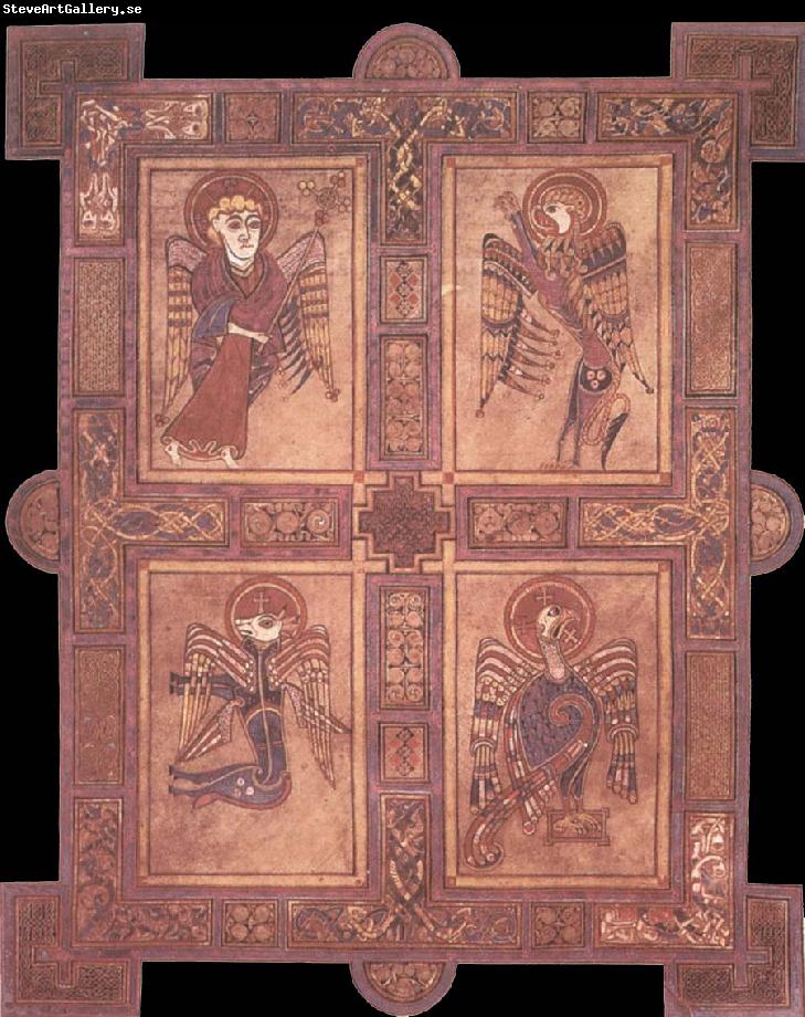 unknow artist Evangelistsymbolerna from the Book of Kells